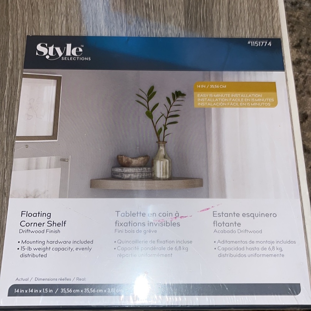 STYLE SELECTIONS Floating shelf - Picture 2 of 2